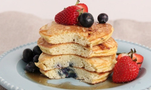 Pumpkin Chocolate Chip Pancakes Recipe Laura In The Kitchen Internet Cooking Show