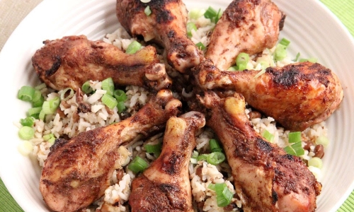 Jerk Chicken with Rice and Peas Recipe-image
