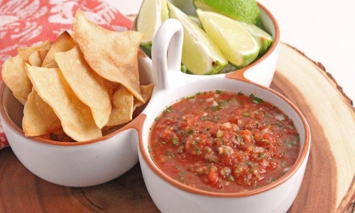 Restaurant Style Salsa Recipe Laura In The Kitchen Internet Cooking Show