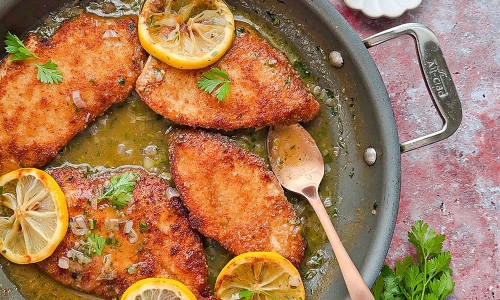 Chicken Cutlets with Lemon Sauce