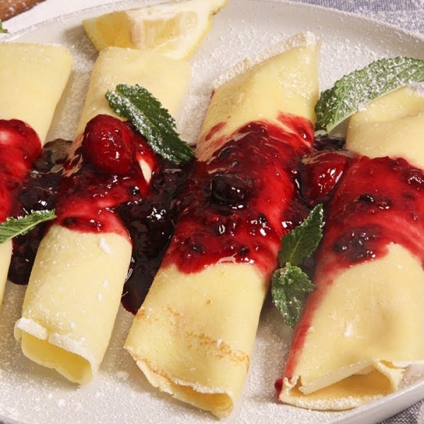 Berries and Cream Crepes