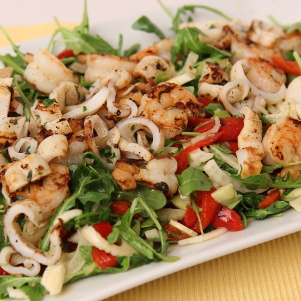 Grilled Shrimp and Calamari Salad
