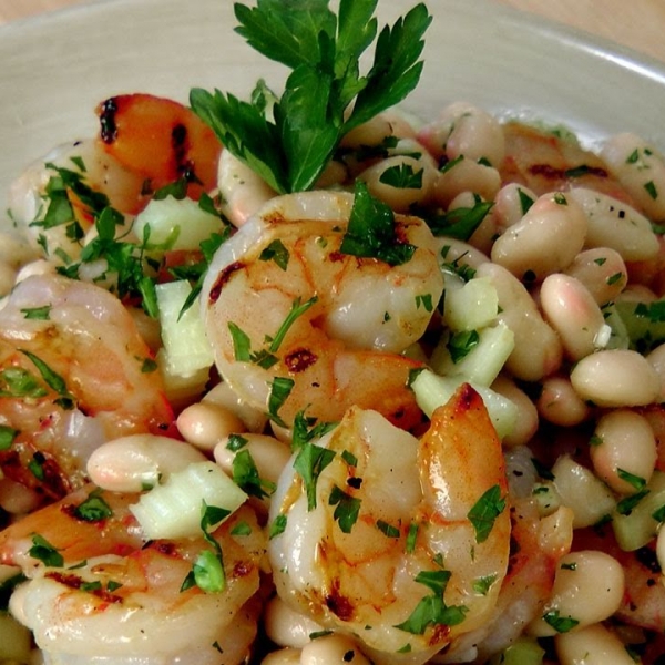 Grilled Shrimp and Cannellini Bean Salad