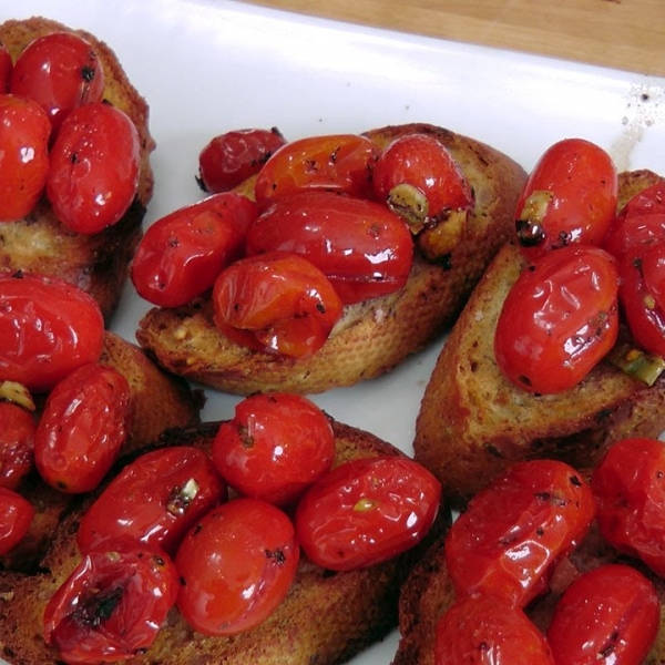Roasted Cherry Tomato Bruschetta