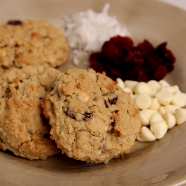 White Chocolate Cranberry Coconut Cookies